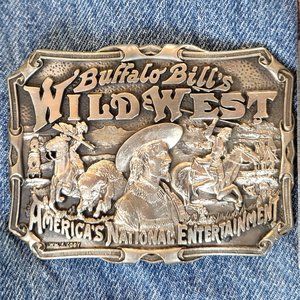 Buffalo Bill's Wild West Belt Buckle Solid Brass ADM Award Design Medals Inc